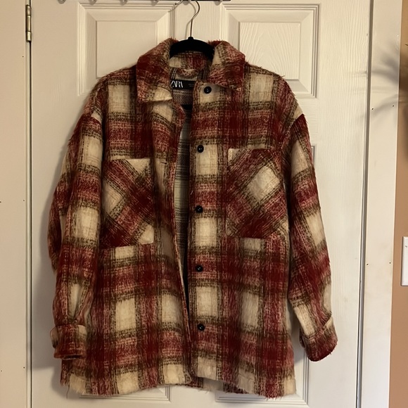 ZARA Plaid Shacket - Picture 1 of 2